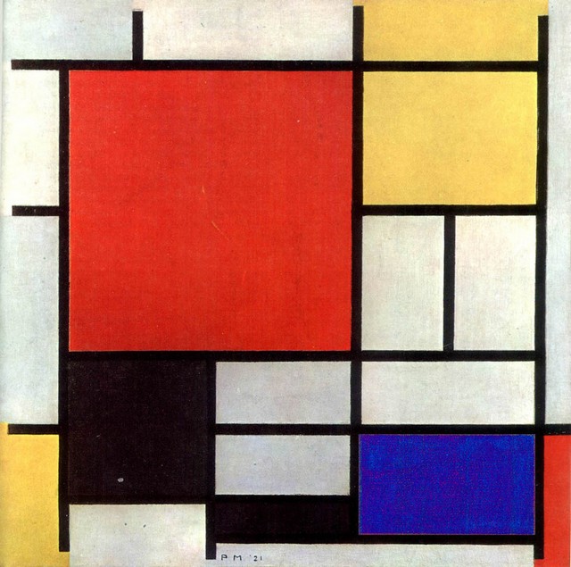 Một tác phẩm nổi tiếng của họa sĩ Piet Mondrian