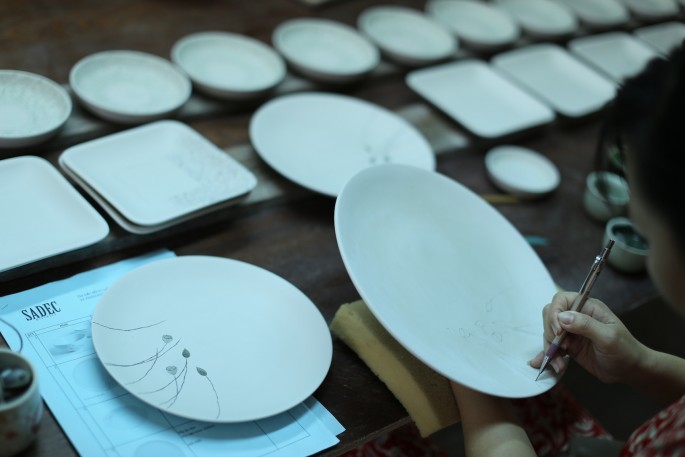 Co?ng ?oa?n ve? hoa  văn sản phẩm