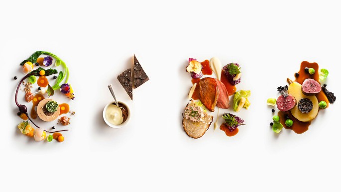 Four Game Dishes prepared by Daniel Humm, Executive Chef of Eleven Madison Park in New York City.